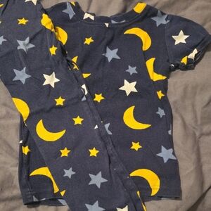 Old Navy Kids Pajama Set - Navy with Yellow and Gray Stars and Moons